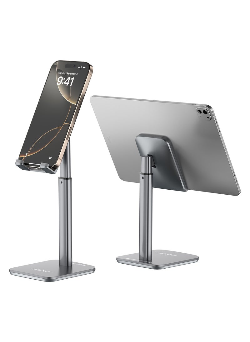 NOXO DHN-1 Telescopic Desktop Stand – Ergonomic Height Adjustable Monitor & Laptop Riser - Grey - Image 5