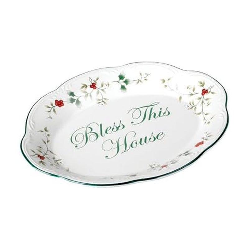 Pfaltzgraff Winterberry Bless This House Plate - 11-Inch - Image 5
