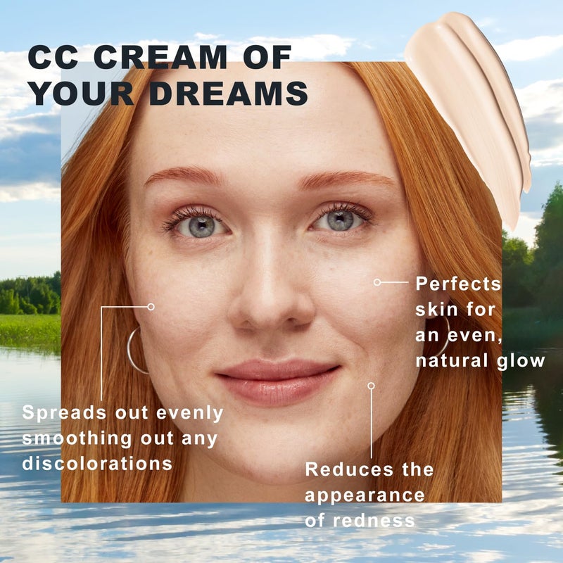 Lumene Color Correcting CC Cream - Lightweight Foundation - Medium Coverage - Redness Reducing Face Makeup for Glowing Complexion - Vegan Formula + Suitable for All Skin Types - Ultra Light (1 fl oz) - Image 5