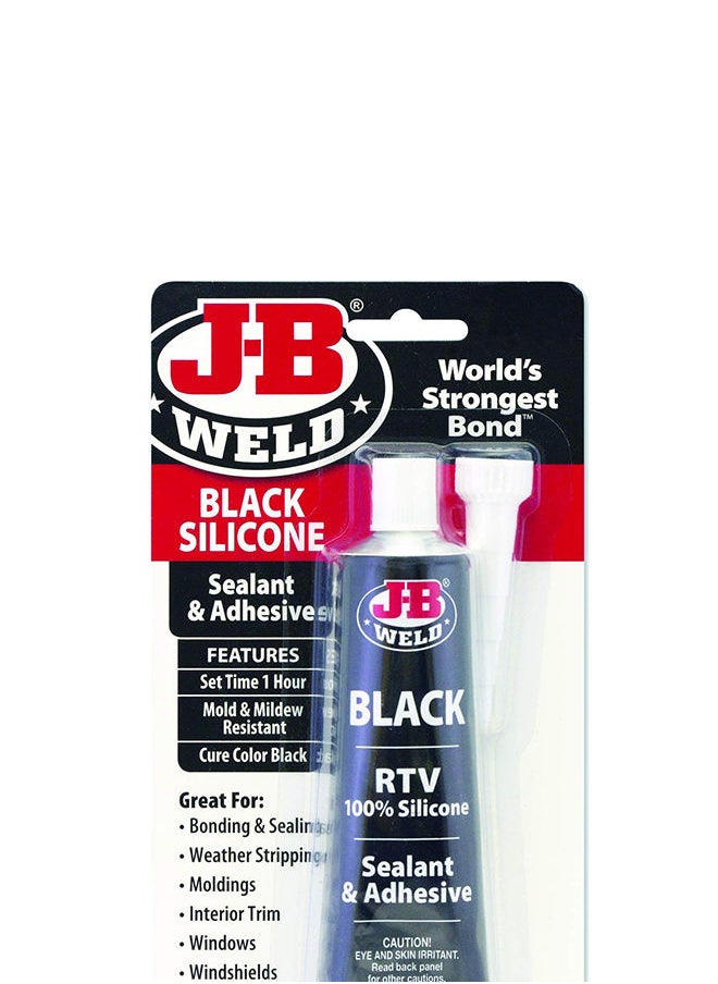 J-B WELD مادة مانعة للتسرب ولصق من السيليكون RTV باللون الأسود من J-B Weld 31319 - 3 أونصة. 