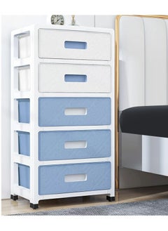 XiuWoo 5 Layer Freestanding Large Capacity Plastic Stackable Drawer Storage Cabinet, Plastic Home Storage Box, Plastic Toys Storage Rack, Bedside Table, Floor Storage Organizer with 5 Drawer  - Image 2