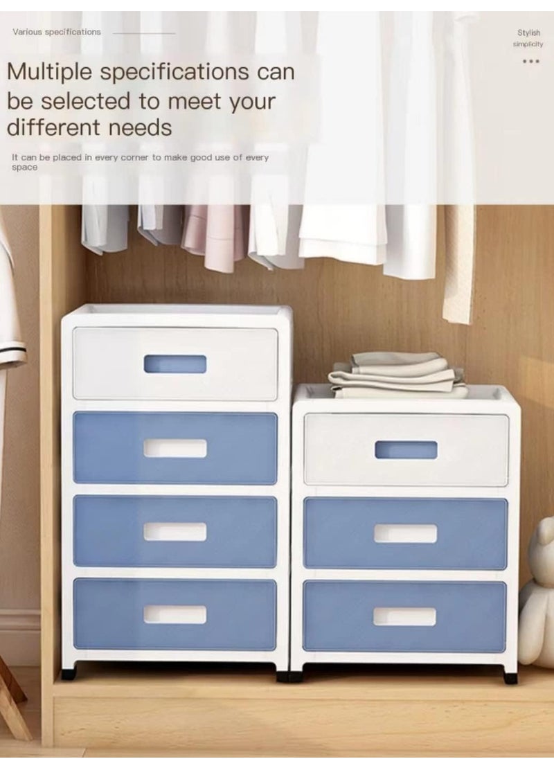 XiuWoo - 5 Layer Freestanding Large Capacity Plastic Stackable Drawer Storage Cabinet, Plastic Home Storage Box, Plastic Toys Storage Rack, Bedside Table, Floor Storage Organizer with 5 Drawer - Image 1