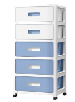 XiuWoo 5 Layer Freestanding Large Capacity Plastic Stackable Drawer Storage Cabinet, Plastic Home Storage Box, Plastic Toys Storage Rack, Bedside Table, Floor Storage Organizer with 5 Drawer  - Image 3