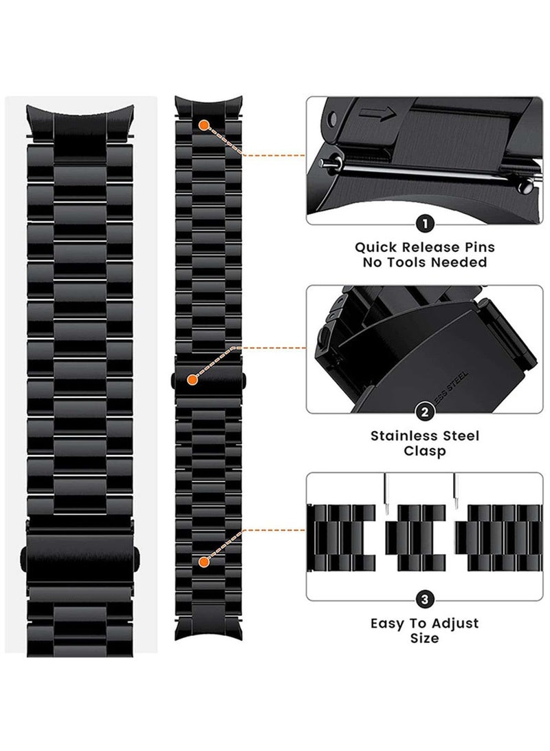 Anmi 1 PCS Replacement Stainless Steel Band  for Huawei Watch GT4 46mm(Black) - Image 2