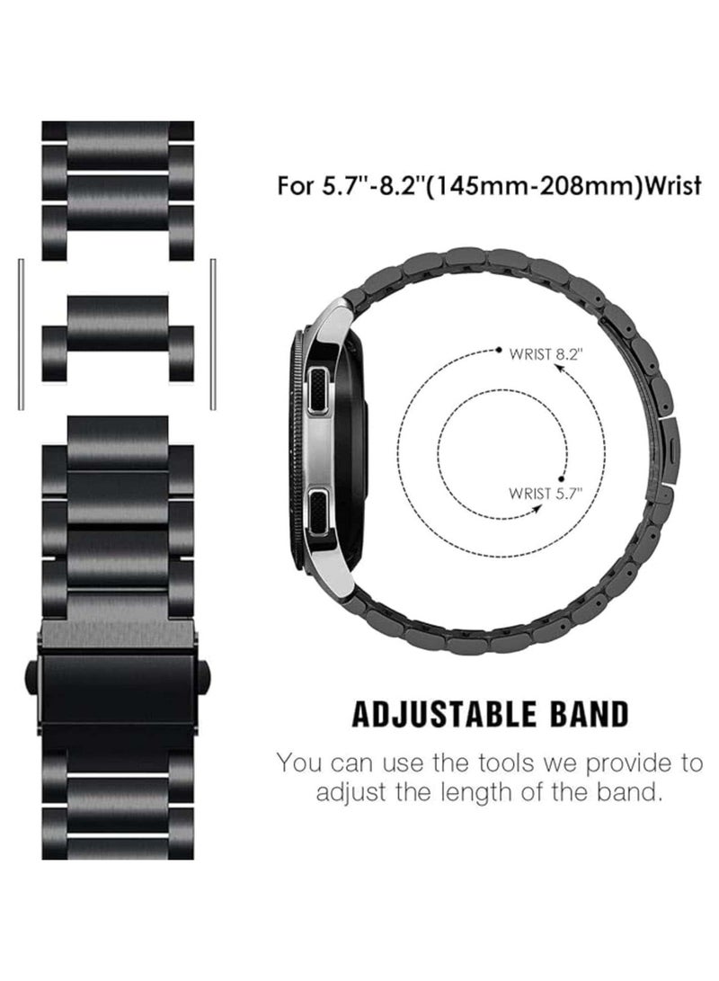 Anmi 1 PCS Replacement Stainless Steel Band  for Huawei Watch GT4 46mm(Black) - Image 4