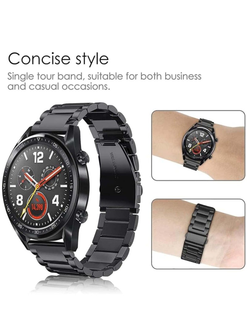 Anmi 1 PCS Replacement Stainless Steel Band  for Huawei Watch GT4 46mm(Black) - Image 5