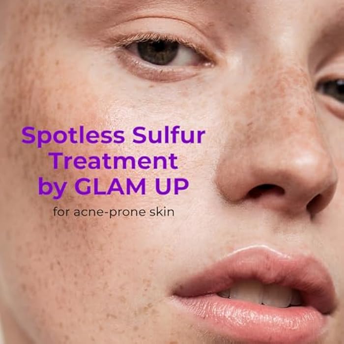 GLAM UP Spotless 10% Sulfur Treatment Spot Serum for Fast Healing Pimples, Blemishes and Acne Breakouts, Overnight Acne Soothing15mL, 0.5 fl. oz. [Made in the US] - Image 2