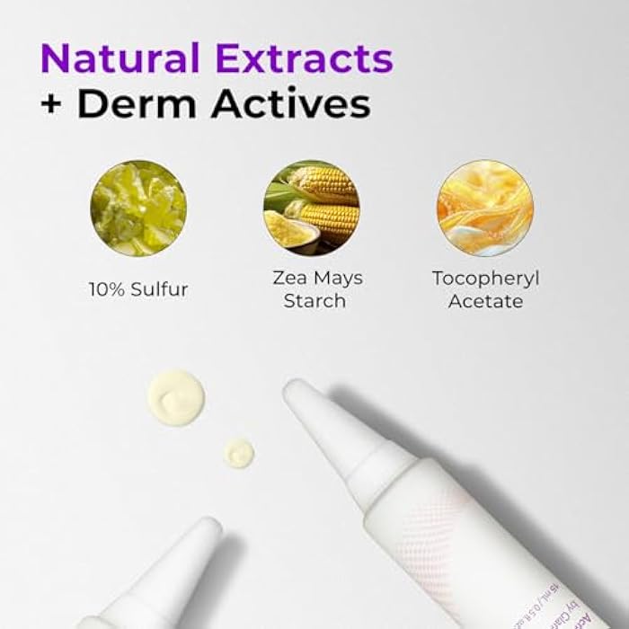 GLAM UP Spotless 10% Sulfur Treatment Spot Serum for Fast Healing Pimples, Blemishes and Acne Breakouts, Overnight Acne Soothing15mL, 0.5 fl. oz. [Made in the US] - Image 3