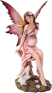 PTC PTC 8 Inch Expecting a Baby Fairy Sitting on Mushroom Statue Figurine  - Image 1