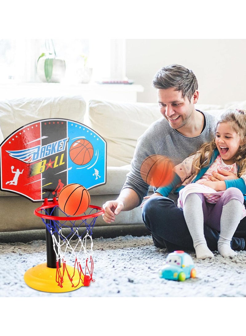 GGOOT Kids Basketball Stand - Mini Basketball Goal Toys Sets,Adjustable Play Toddler Basketball Hoop Toy Set with Backboard, Pump, Base  - Image 3