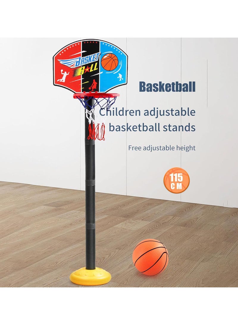 GGOOT Kids Basketball Stand - Mini Basketball Goal Toys Sets,Adjustable Play Toddler Basketball Hoop Toy Set with Backboard, Pump, Base  - Image 2