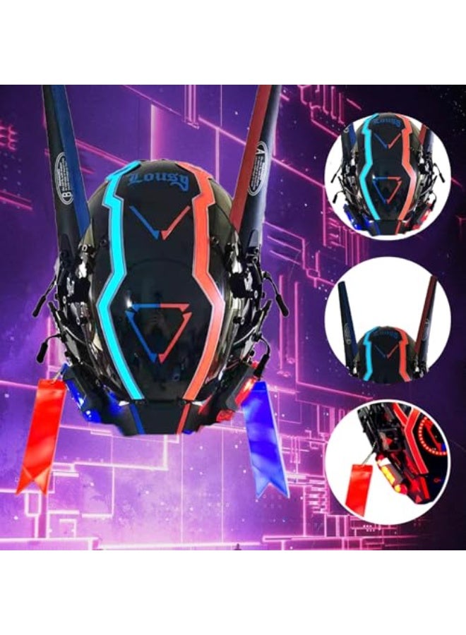 TAPIT Halloween Mask Party LED Masks Scary Mask LED Lighted Face Transforming Mask Mask Neon Horror Fun Costume Child Adult Fancy Dress for Carnivals Masquerades and Cosplay Costume Parties - Image 4