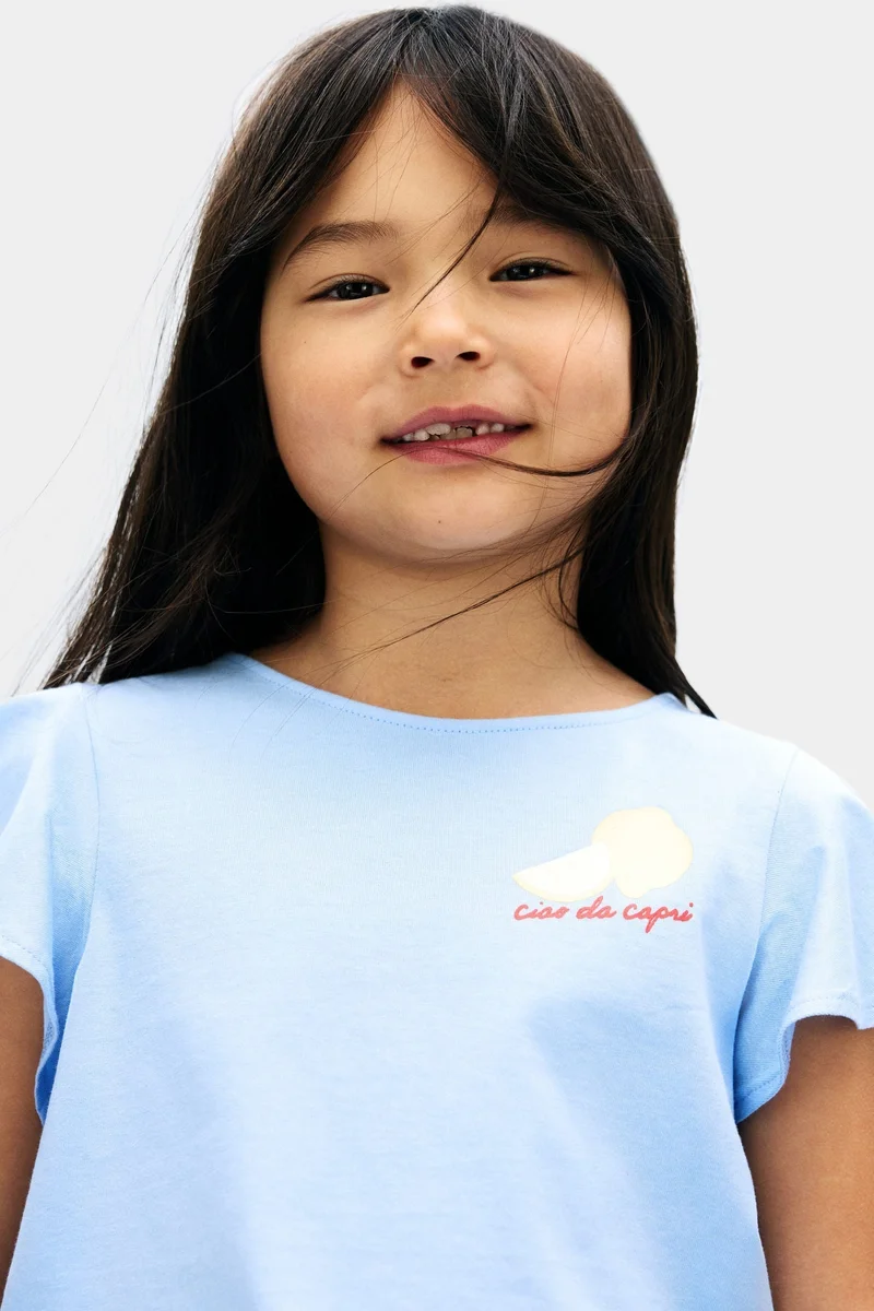 H&M Flutter-sleeved cotton top