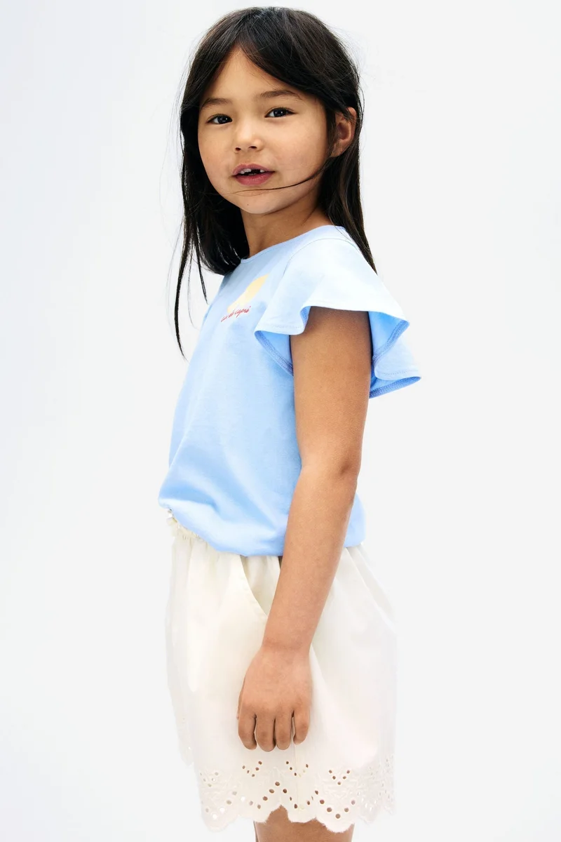 H&M Flutter-sleeved cotton top