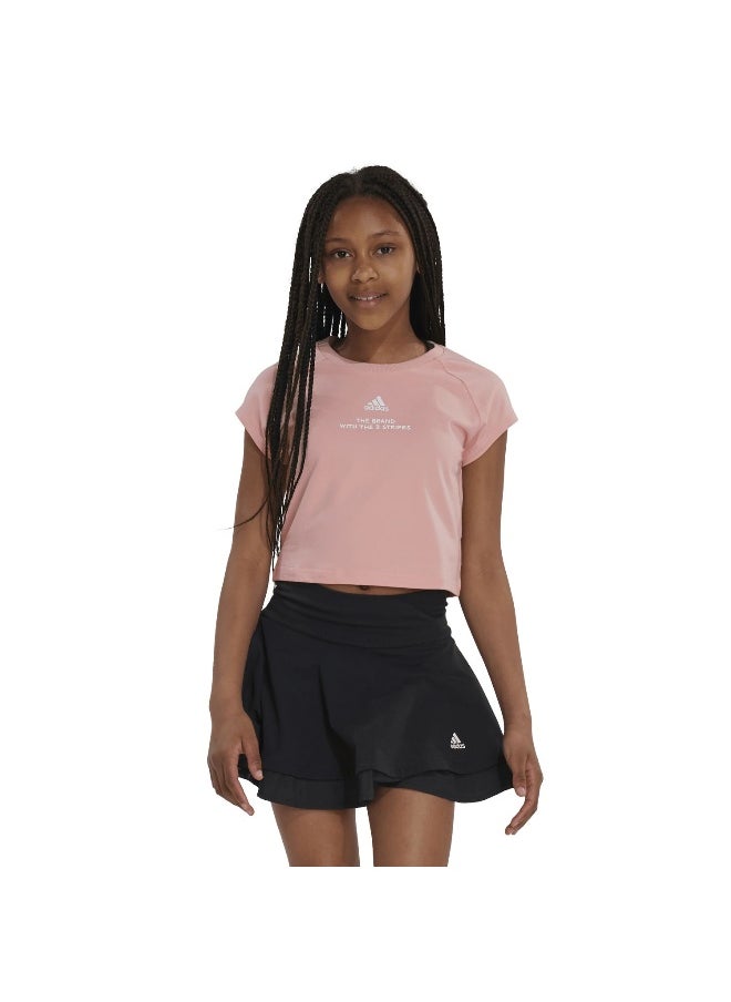 Adidas - adidas Jg Jam T Pink Training T-Shirts 7-8Y - Image 1