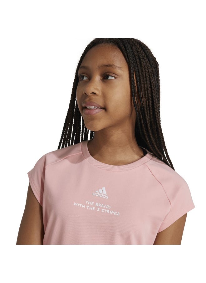 Adidas - adidas Jg Jam T Pink Training T-Shirts 7-8Y - Image 1