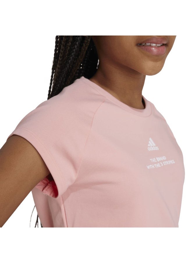 Adidas - adidas Jg Jam T Pink Training T-Shirts 7-8Y - Image 1