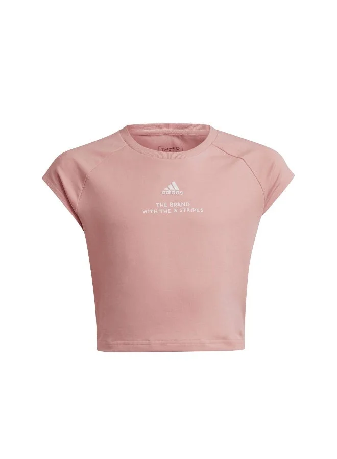 Adidas Jg Jam T Pink Training T-Shirts 7-8Y