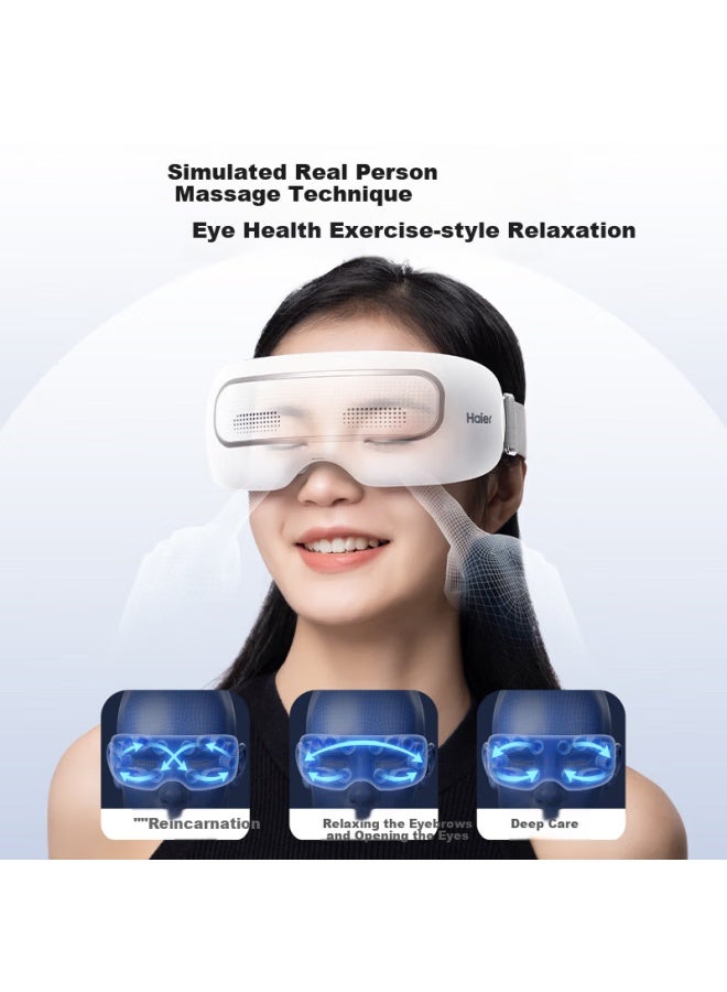 Haier Haier Eye Massager Eye Care Device Hot Compress Eye Mask Visual Point Vibration Children's Eye Massager With Music For Elderly Male Female Friends Festival Birthday Gift Hhz-e302m  - Image 3