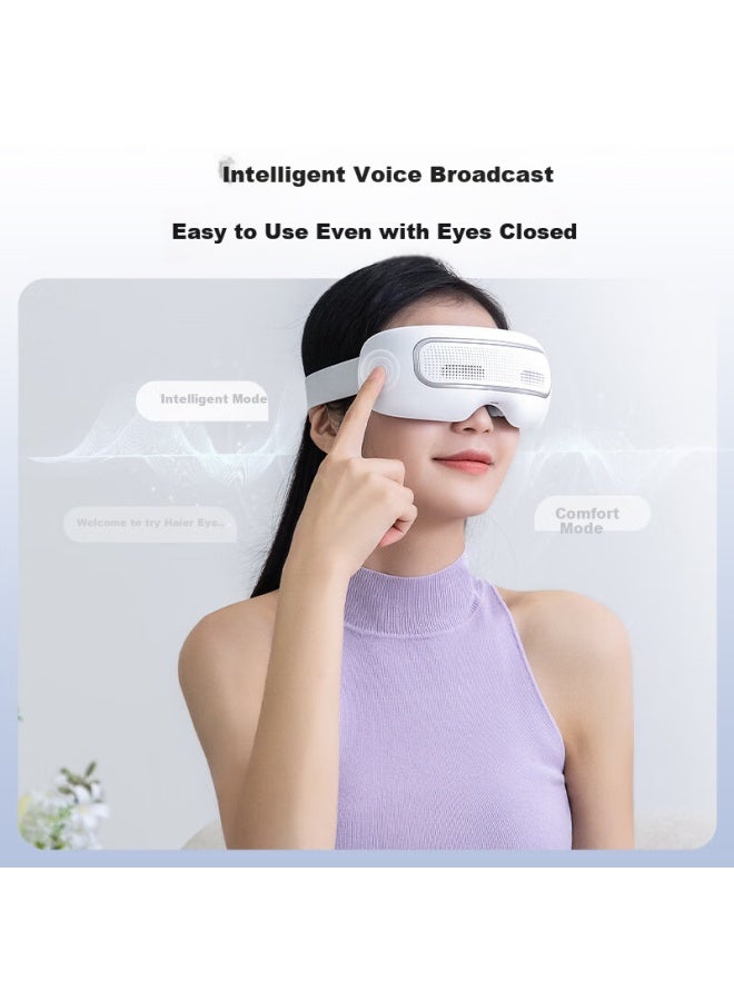 Haier Haier Eye Massager Eye Care Device Hot Compress Eye Mask Visual Point Vibration Children's Eye Massager With Music For Elderly Male Female Friends Festival Birthday Gift Hhz-e302m  - Image 5