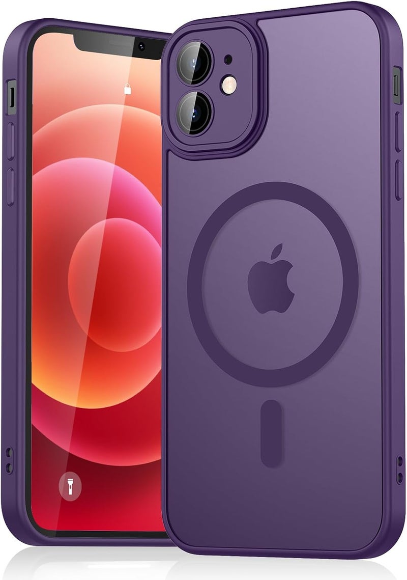 Demark iPhone 12/12 Pro Magnetic Case (Compatible with MagSafe)(10 FT Military Grade Drop Protection) Slim Translucent Matte Shockproof with Anti-Fingerprint iPhone 12/12 Pro Phone Case (Purple) - Image 1