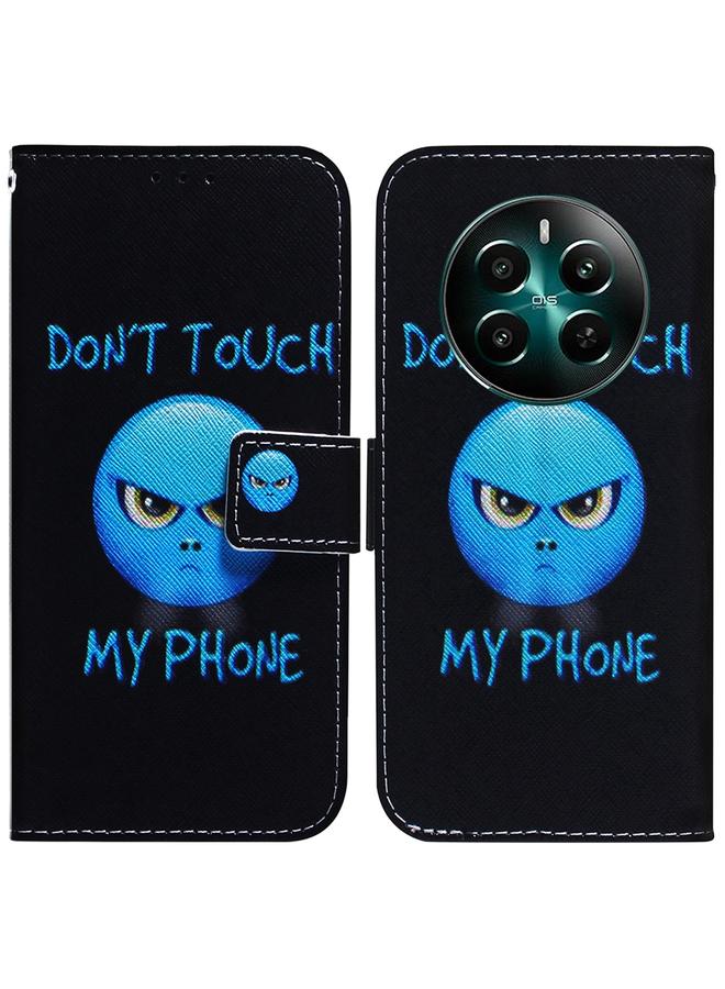 S-TOP Case For Realme 12+ Coloured Drawing Flip Leather Phone Case - Image 1