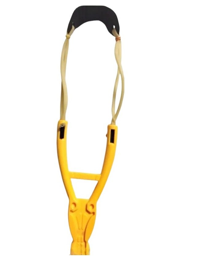 LUCKYMORDEN (Pack of 2 Pcs) Slingshot (Gulel) Toy for Kids/Flat Rubber Slingshot Gulel Catapult for Sports/Gulel for Outdoor Games/Strong Sling Shot Rubber for Perfect Aim with Strong Grip for Kids - Image 2