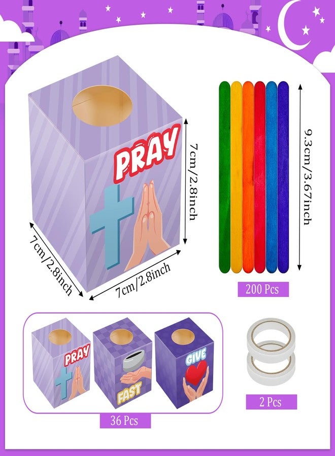 Cinrobiye 12 Sets Lent Crafts Kit with Pray Fast Give DIY Religious Holy Week Crafts Christian Handicrafts for Home Classroom Sunday School Christian Easter Party Activities VBS Supplies - Image 2