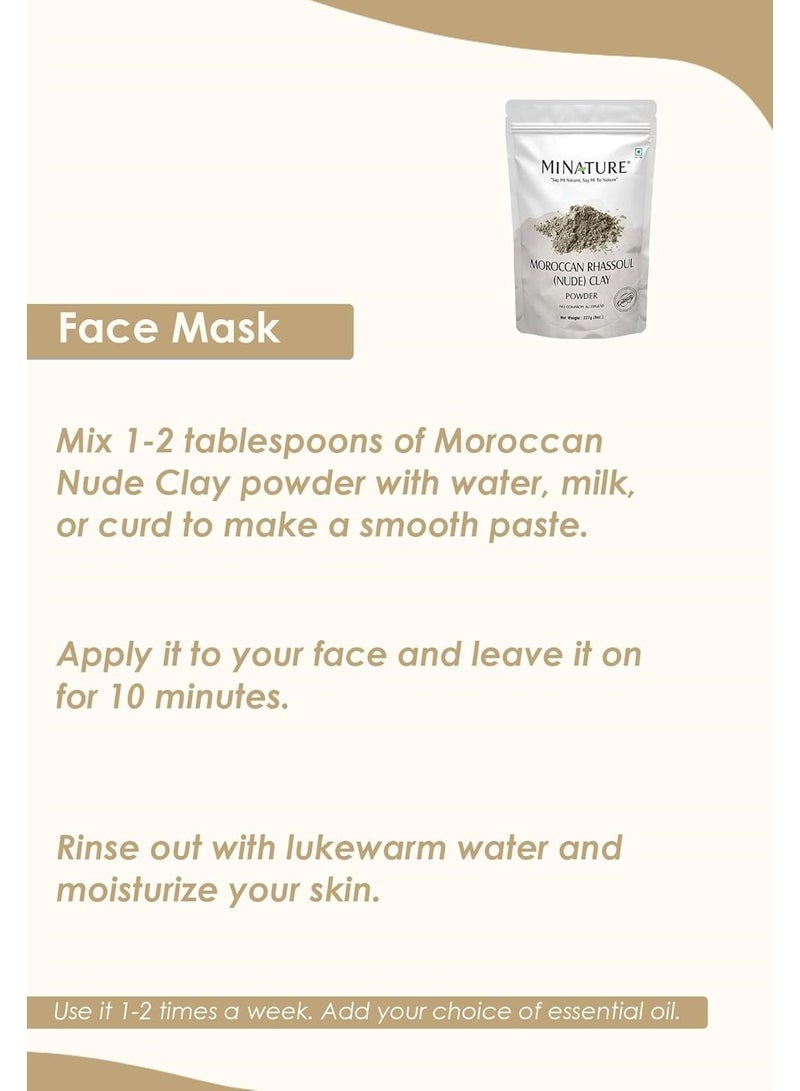 minature Moroccan Rhassoul(Ghassoul) Clay Powder 227g (8oz) |Premium Face Mask & Hair Cleanser | DIY Cosmetics |Skin & Hair Care - Image 3