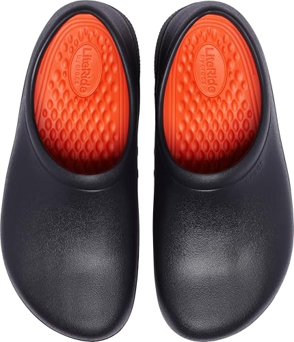 Crocs Unisex-Adult On The Clock Clog, Slip Resistant Shoes for Women and Men, Black, 7 Men/9 Women - Image 5