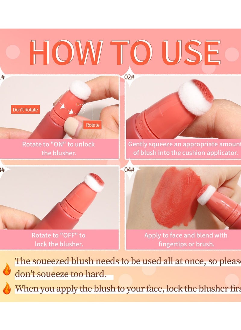 QIC Clear and Moist Face Liquid Blush with Cushion Applicator 03#  - Image 2