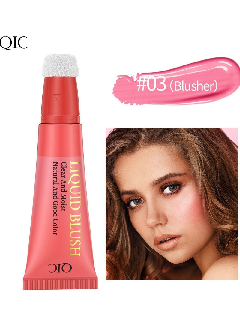 QIC Clear and Moist Face Liquid Blush with Cushion Applicator 03#  - Image 1