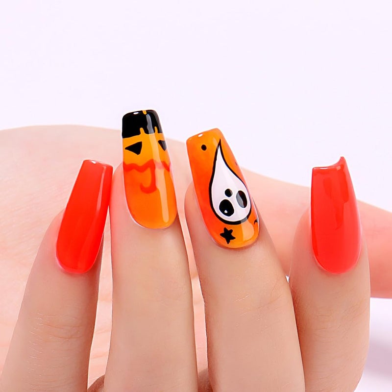 AIMEILI Soak Off U V LED Orange Gel Nail Polish - Lilium Pumilum Orange (117) 10ml - Image 2