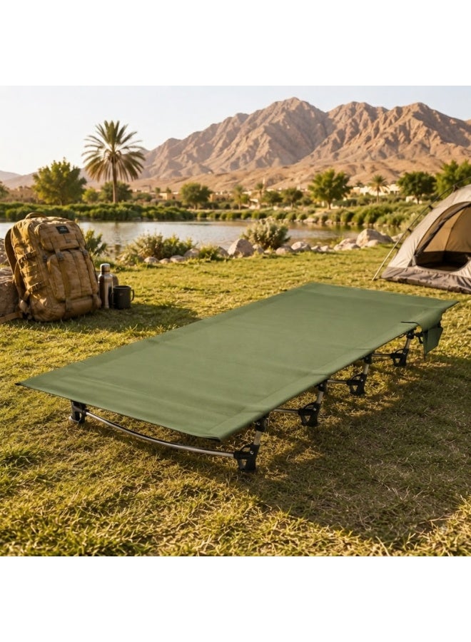 Adventure Lab Ultralight Folding Tent Camping Cot Bed | Lightweight Aluminum Frame Portable Cot for Outdoor Travel, Hiking, and Base Camp | Compact Foldable Camping Bed up to 150 kg - Image 1
