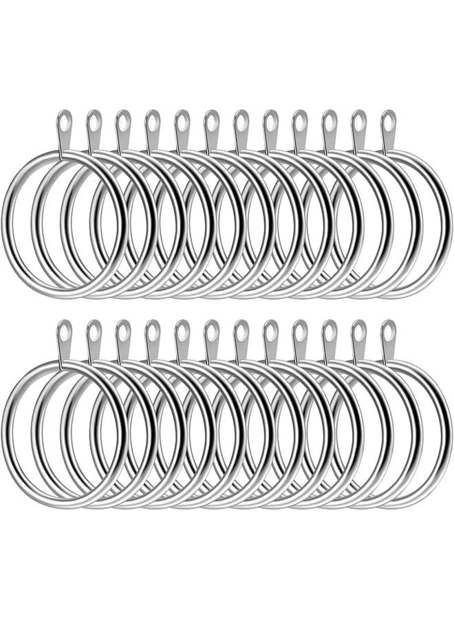 Curtain Ring 20pcs Metal Shower Curtain Hooks Rings Drapery Curtain Rings with Eyelet for Curtains Shower Curtains Rods 38mm Internal Diameter - Image 1