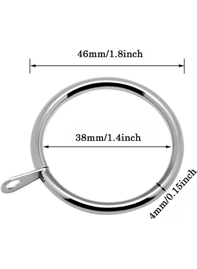 Curtain Ring 20pcs Metal Shower Curtain Hooks Rings Drapery Curtain Rings with Eyelet for Curtains Shower Curtains Rods 38mm Internal Diameter - Image 2