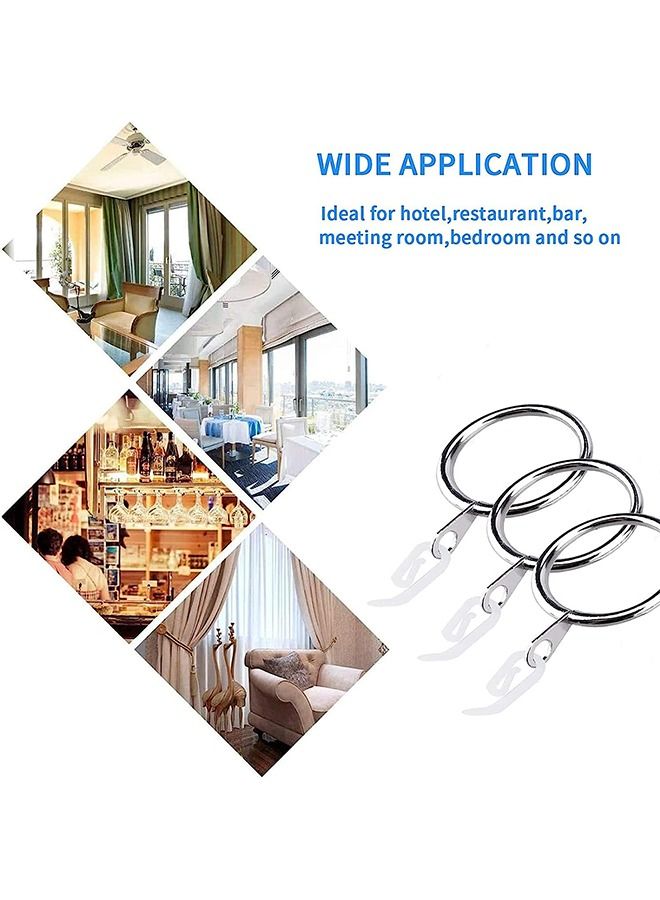 Curtain Ring 20pcs Metal Shower Curtain Hooks Rings Drapery Curtain Rings with Eyelet for Curtains Shower Curtains Rods 38mm Internal Diameter - Image 3