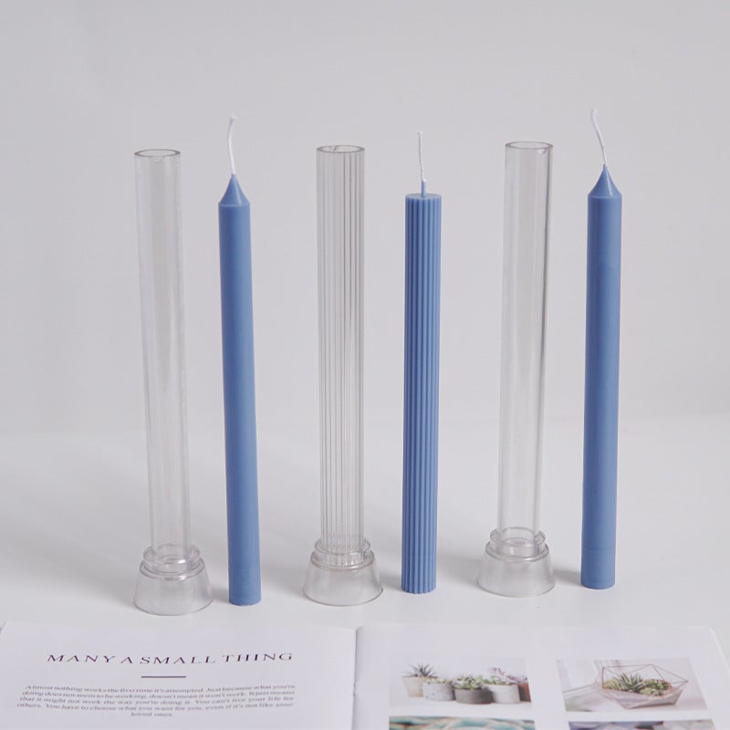 Church Top 2.2Cm Diameter Pointed Top Thin Long Pole Wax Vertical Stripesd Fine Tooth Rod Wax Diy Aromatherapy Candle Plastic Mold - Image 2
