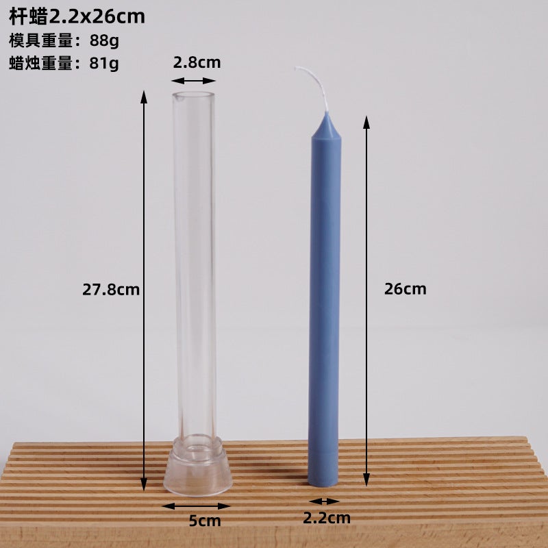 Church Top 2.2Cm Diameter Pointed Top Thin Long Pole Wax Vertical Stripesd Fine Tooth Rod Wax Diy Aromatherapy Candle Plastic Mold - Image 1
