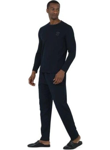 D'S Groom Men's Navy Blue Crew Neck 4-Piece Pajama Set - pzsku/Z954EA95157AE9ED23E6DZ/45/_/1738771828/9ef76e06-5851-407f-9ebc-25eb72df6636