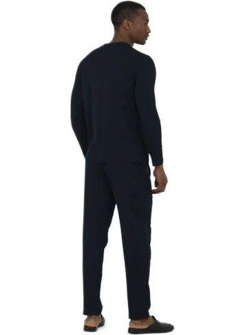 D'S Groom Men's Navy Blue Crew Neck 4-Piece Pajama Set - pzsku/Z954EA95157AE9ED23E6DZ/45/_/1738771829/4276ddc6-792b-4013-a63c-2c6718e5a664