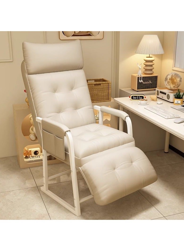 شو وو كرسي مكتب قابل للتعديل، كرسي مكتب منزلي قابل للطي، يمكن الاستلقاء عليه بشكل مسطح، أريكة لشخص كسول، استراحة غداء مع أرجل، كرسي سحب ومسند ظهر، سرير فردي، شرفة منزلية، كرسي أريكة، كرسي مكتب كمبيوتر - Image 2