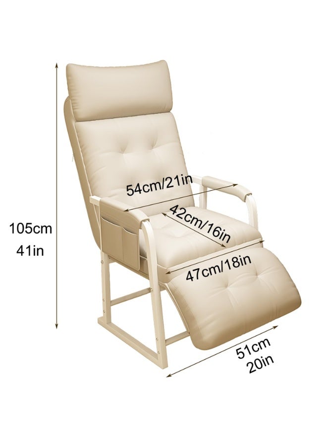 شو وو كرسي مكتب قابل للتعديل، كرسي مكتب منزلي قابل للطي، يمكن الاستلقاء عليه بشكل مسطح، أريكة لشخص كسول، استراحة غداء مع أرجل، كرسي سحب ومسند ظهر، سرير فردي، شرفة منزلية، كرسي أريكة، كرسي مكتب كمبيوتر - Image 3