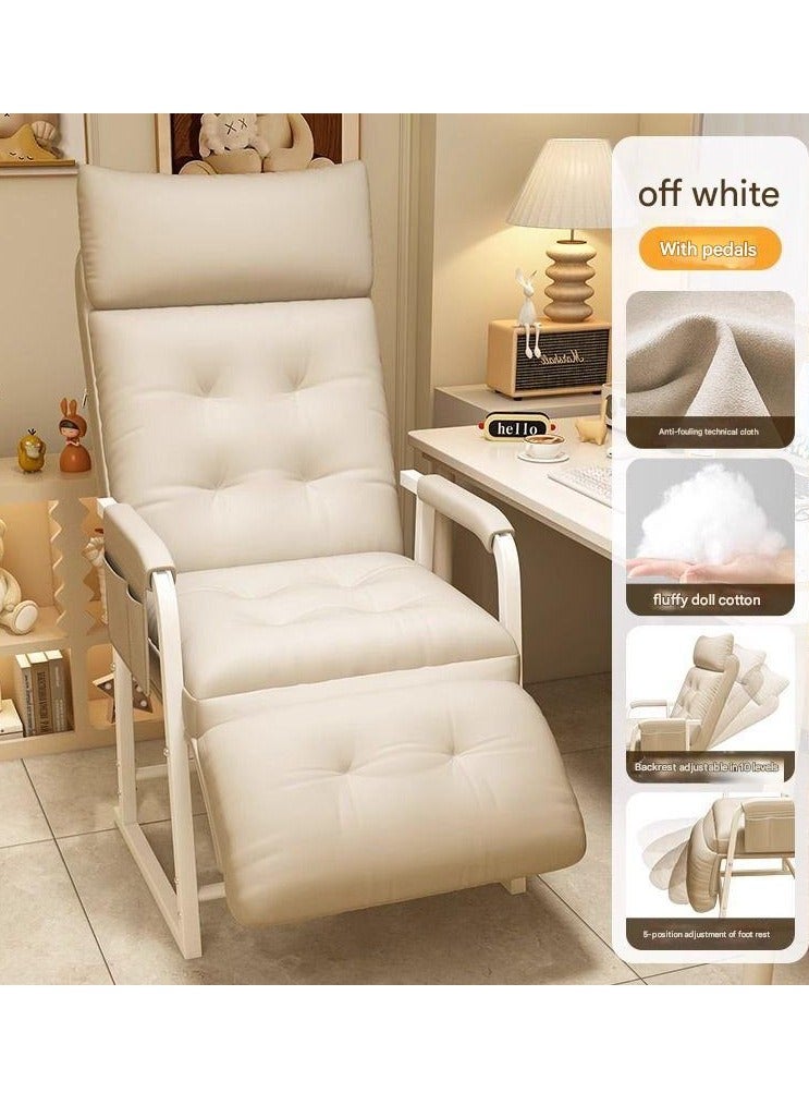 شو وو كرسي مكتب قابل للتعديل، كرسي مكتب منزلي قابل للطي، يمكن الاستلقاء عليه بشكل مسطح، أريكة لشخص كسول، استراحة غداء مع أرجل، كرسي سحب ومسند ظهر، سرير فردي، شرفة منزلية، كرسي أريكة، كرسي مكتب كمبيوتر - Image 1