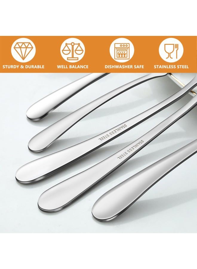 BEWOS 20 Serving Utensils, Serving Spoons, Slotted Spoons, Serving Tongs & Forks, Cake Server, Butter Knife, Stainless Steel, Dishwasher Safe - Image 4