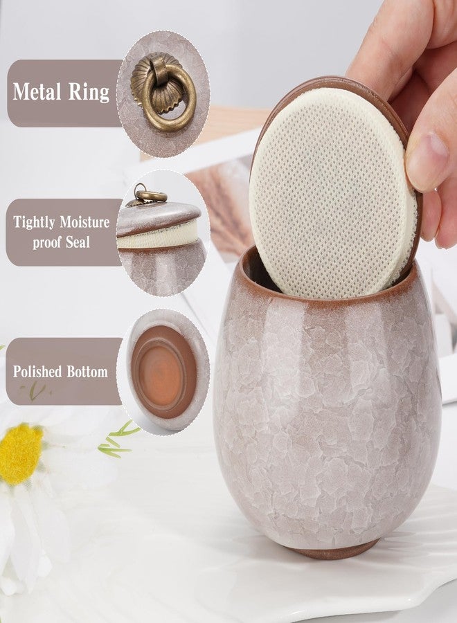 Abooxiu Ceramic Small Urn for Human Ashes Cremation Keepsake Urn for Adult Male Female Ice Crack Keepsake Urn for Human or Pet Ashes Celadon White - Image 4
