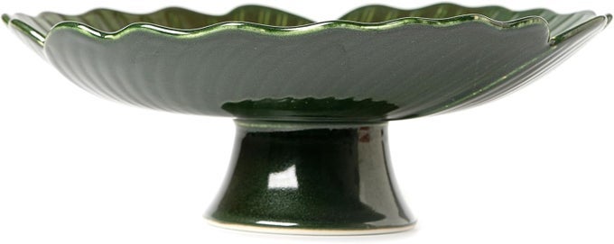 CERAMIC FRUIT BOWL FOR KITCHEN COUNTER DECORATIVE BOWL PEDESTAL BOWL FOOTED BOWL MODERN FRUIT BOWL LARGE FRUIT BOWL DECORATIVE BOWLS FOR HOME DCOR GREEN FRUIT BOWL 105