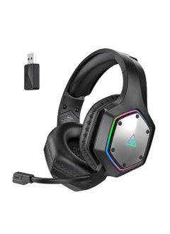 EKSA EKSA E1000WT Wireless Gaming Headset, 2.4GHz USB Gaming Headphones with Microphone for PC, PS5, PS4, Nintendo Switch, 7.1 Surround Sound Gaming Headset, RGB Light  - Image 1