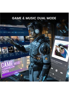 EKSA EKSA E1000WT Wireless Gaming Headset, 2.4GHz USB Gaming Headphones with Microphone for PC, PS5, PS4, Nintendo Switch, 7.1 Surround Sound Gaming Headset, RGB Light  - Image 2