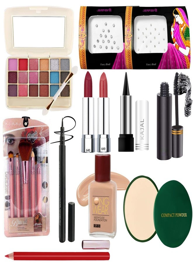 G4U Makeup Kit For Women & Girls With Eyeshadow | Foundation | Lipsticks | Compact | Mascara And More Beauty Products (Raksha Bandhan gift set) 40-49 - Image 1